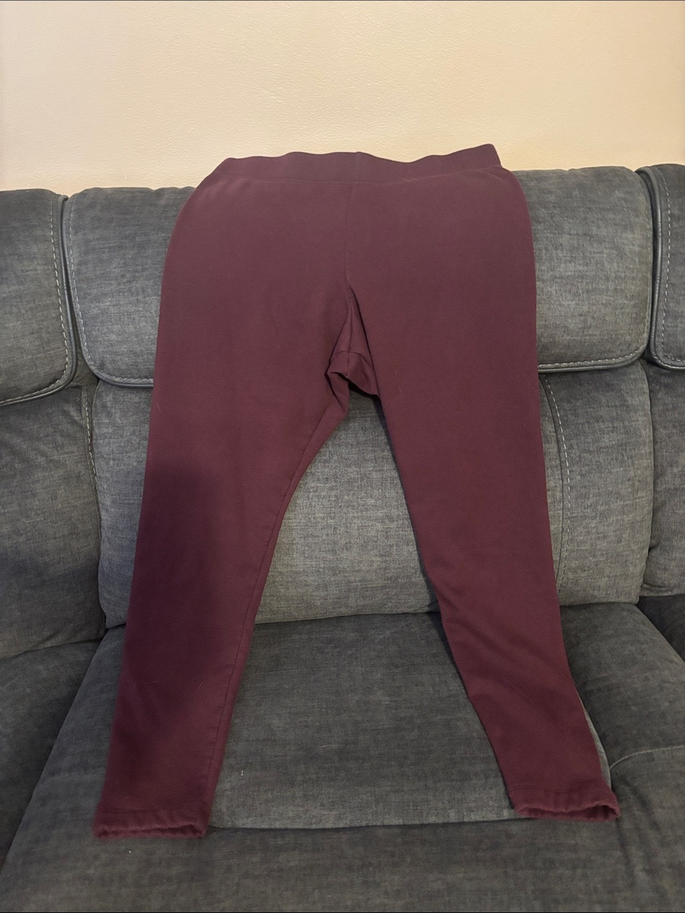 Old Navy Burgundy Cozy Cotton Blend Leggings
